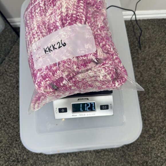 Sundance Sweater Womens Small Pink White Zip Front Collared Chunky Knit Pockets - Picture 8 of 8